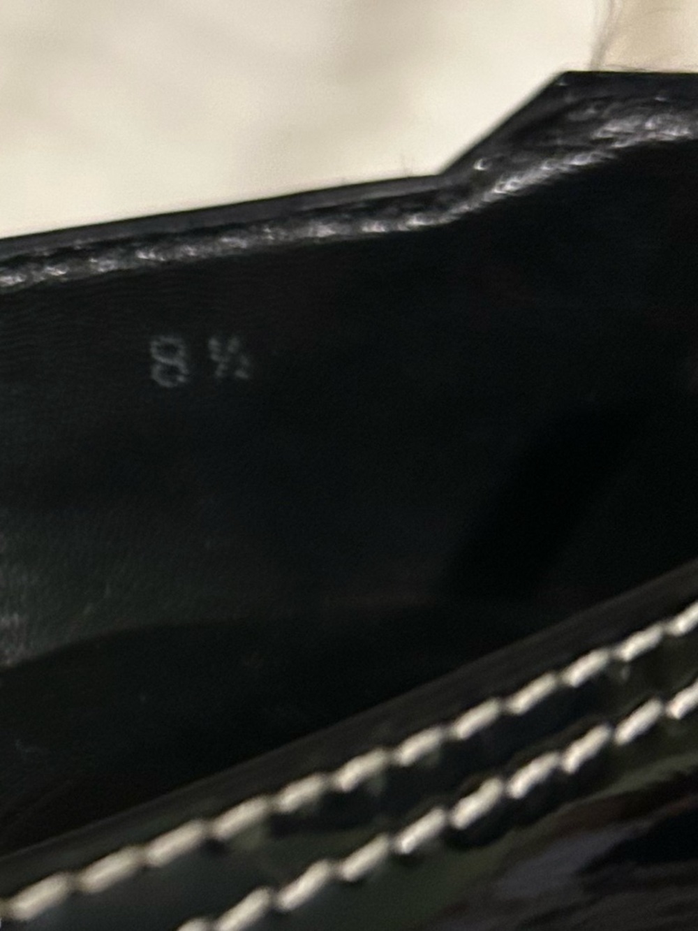 TOD'S | Black Patent Pumps With White Stitching Sz 8.5 - Picture 8 of 10